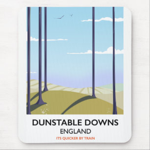 Tapis De Souris affiche de voyage de style vintage de Dunstable Do