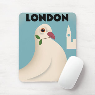 Tapis De Souris Affiche de voyage de style Vintage londonien.