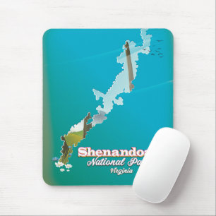 Tapis De Souris Affiche de voyage du parc national de Shenandoah.