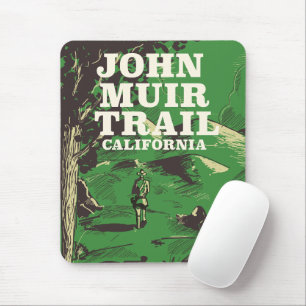 Tapis De Souris Affiche de voyage John Muir Trail Californie.