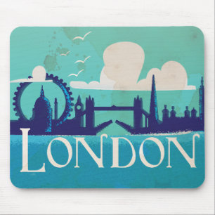 Tapis De Souris Affiche de voyage londonienne