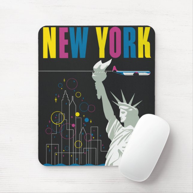 Tapis De Souris Affiche De Voyage Pour Vol Northwest Airlines (Avec souris)