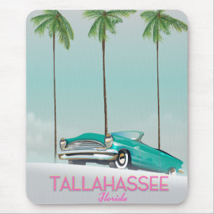 Tapis De Souris Affiche de voyage Tallahassee Floride