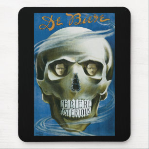 Tapis De Souris Affiche Magique Vintage, De Biere le Mystérieux