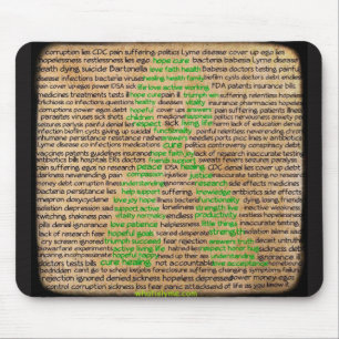 Tapis De Souris Affiche sur les sentiments de la maladie de Lyme,