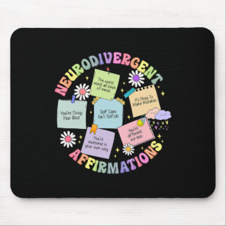 Tapis De Souris Affirmations neurodivergents Sensibilisation à l'a