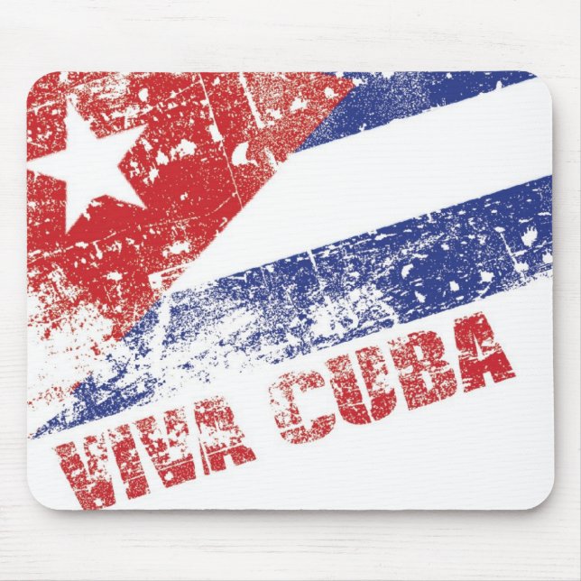 Tapis de souris affligé par drapeau du Cuba de (Devant)