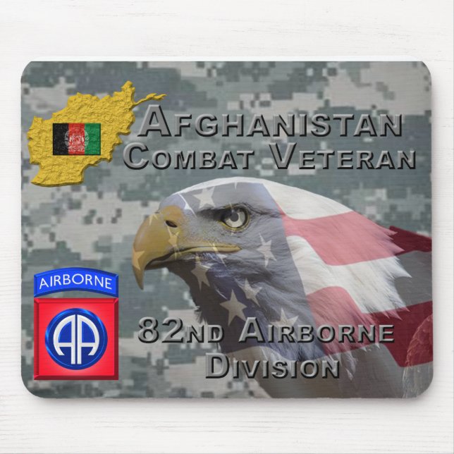 Tapis De Souris " Afghanistan Combat Veteran " - 82e Divis aéropor (Devant)