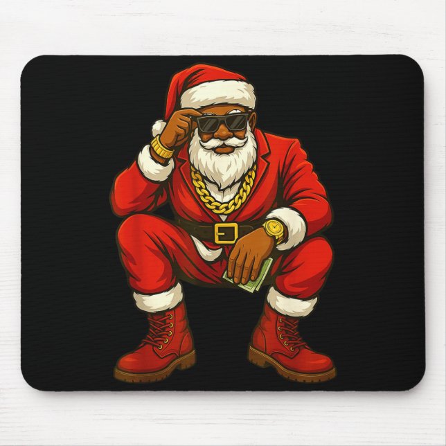 Tapis De Souris African American Christmas Funny African American  (Devant)