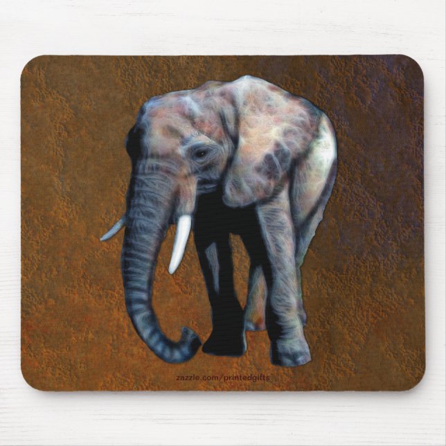 Tapis De Souris African Elephant Big Five Animal Mousepad (Devant)