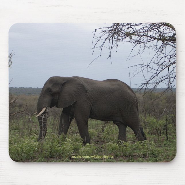 Tapis De Souris African Elephant Wildlife Supporter Mousepad (Devant)