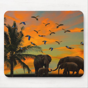 Tapis De Souris African Elephants