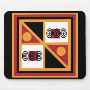 Tapis De Souris African tribal colored geometry pattern