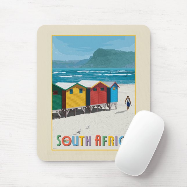Tapis De Souris Afrique du Sud | Plage de Muizenberg (Avec souris)