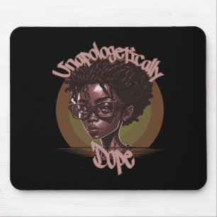 Tapis De Souris Afro Queen sans apologisme Dope Noir Histoire lun
