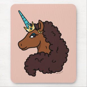 Tapis De Souris Afro Unicorn   Unique