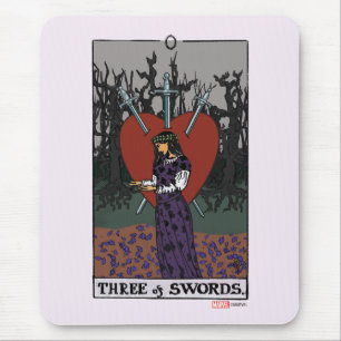 Tapis De Souris Agatha   Trois de Swords Tarot Graphic