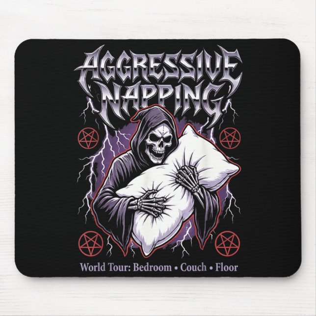 Tapis De Souris Aggressive Napng Funny Heavy Metal Grim Reaper Sle (Devant)