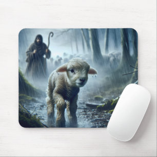 Tapis De Souris Agneau Perdu En Forêt Pluvieuse