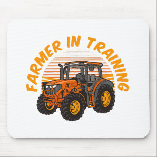 Tapis De Souris Agriculteur drôle de l'avenir en formation Tracteu