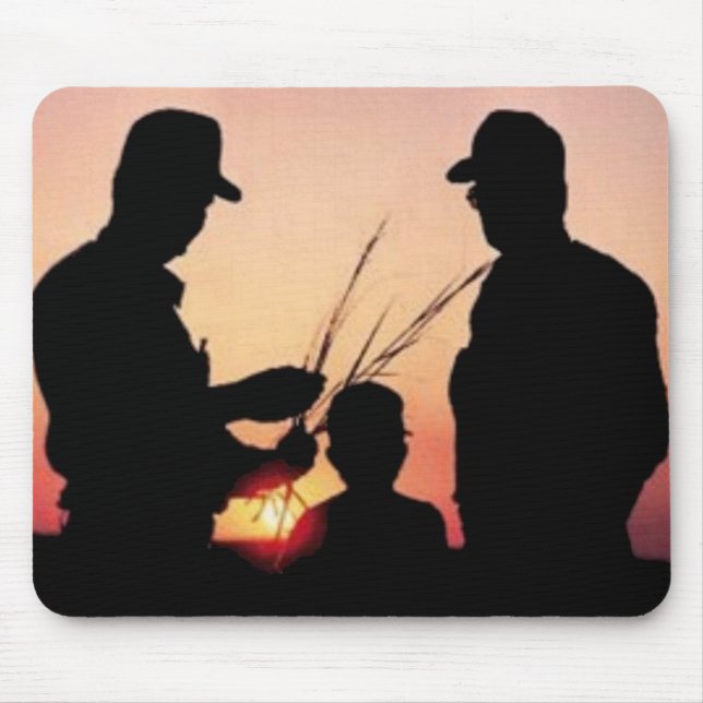 Tapis De Souris Agriculteurs et coucher du soleil (Devant)