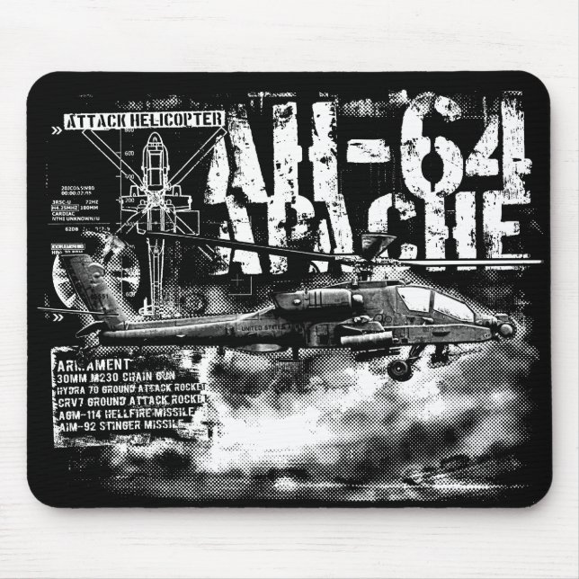 Tapis De Souris AH-64 Apache Mousepad (Devant)