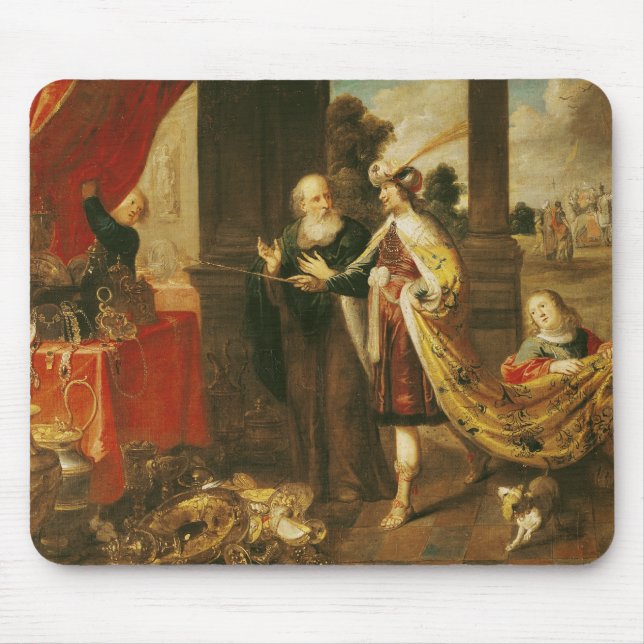 Tapis De Souris Ahasuerus montrant son trésor à Mordecai (Devant)