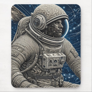 Tapis De Souris Ai Art astronaute dans l'espace