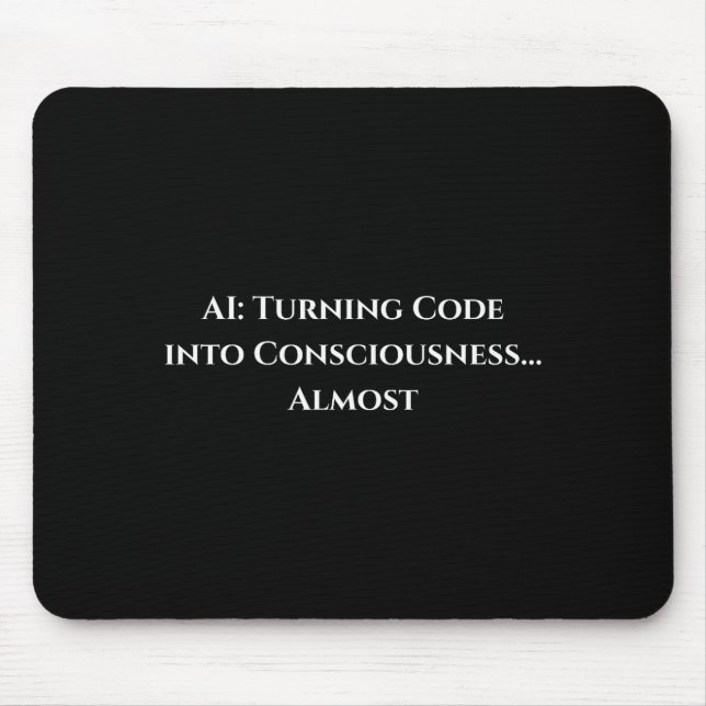 Tapis De Souris Ai Code Consciousness Funny Tech Geek Nerdy Gift  (Devant)