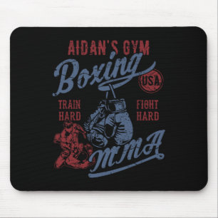 Tapis De Souris Aidan's Gym Boxing Mixed martial art Retro Design 