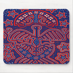 Tapis De Souris Aigle Démocrate Patriotique USA