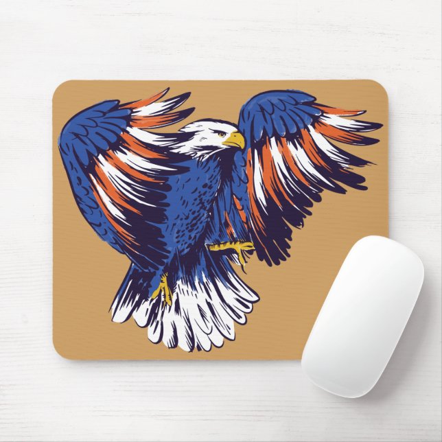 Tapis De Souris Aigle des États-Unis (Avec souris)