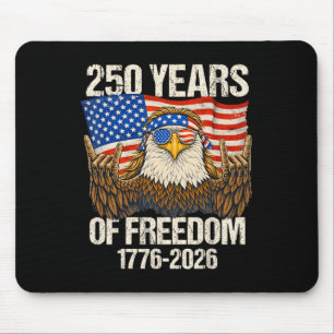 Tapis De Souris Aigle du drapeau américain 250 ans de liberté 250e