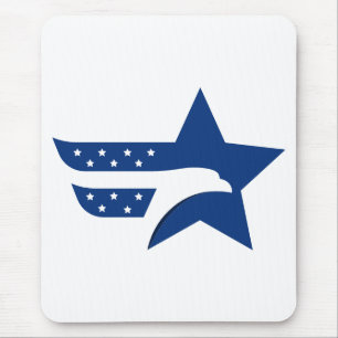 Tapis De Souris Aigle Étoilé Patriotique Américain