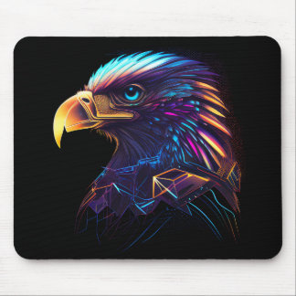 Tapis De Souris Aigle noir futuriste