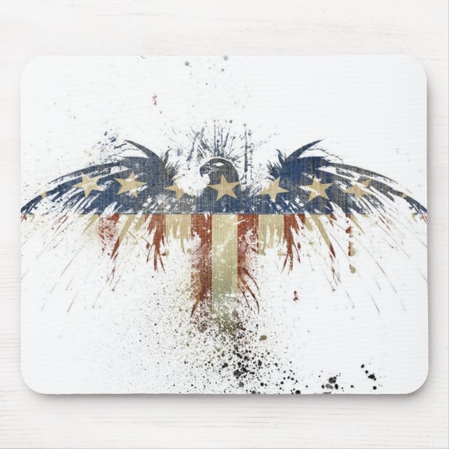 Tapis De Souris Aigle patriotique, US/USA, drapeau SAD (Devant)