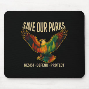 Tapis De Souris Aigle Usa Sauver Nos Parcs Résister Protéger Le Pa