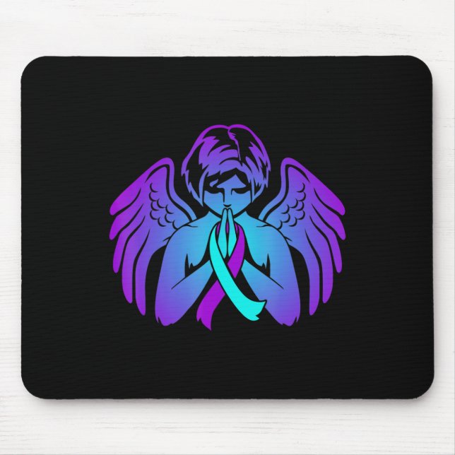 Tapis De Souris Ailes de sensibilisation au suicide Angel Ribbon s (Devant)