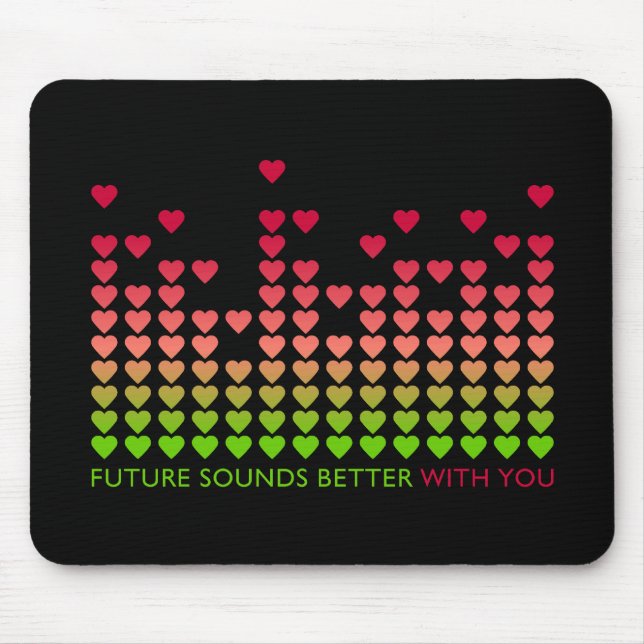 Tapis De Souris Aimer Equalizer Saint Valentin (Devant)