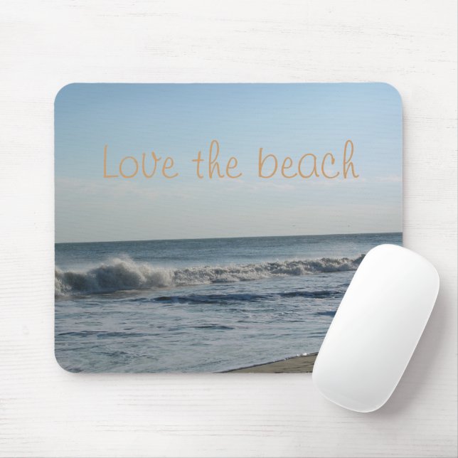 Tapis De Souris Aimer la plage Mousepad (Avec souris)