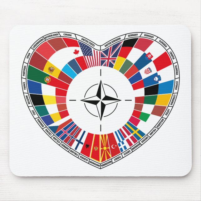 Tapis De Souris Aimez les pays de l'OTAN, avec l'OTAN (Devant)