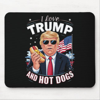 Tapis De Souris Aimez Trump Et Les Chiens Chauds - Hilarious Conse