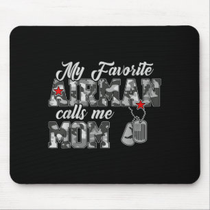 Tapis De Souris Airman préféré appelle maman drapeau camouflage fo
