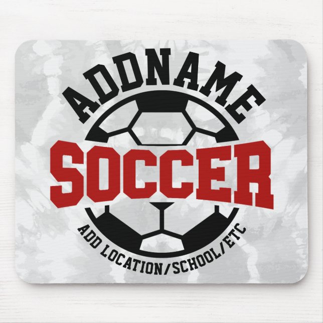 Tapis De Souris AJOUT PERSONNALISÉ NOM Joueur de football Cravate- (Devant)