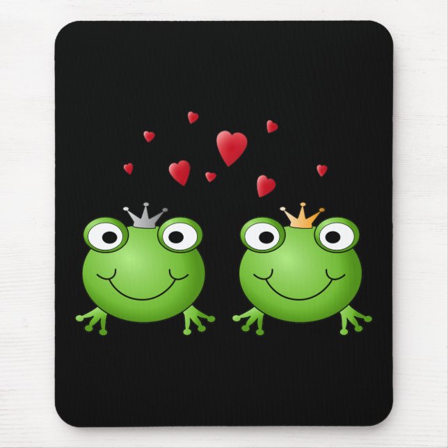 Tapis De Souris Ajouter de grenouille aux coeurs (Devant)