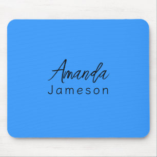 Tapis De Souris Ajouter le nom complet Simple Minimal Monogramme B