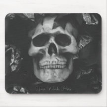 Ajouter Vos Mots Crâne foncé Mousepad