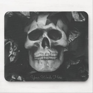 Tapis De Souris Ajouter Vos Mots Crâne foncé Mousepad