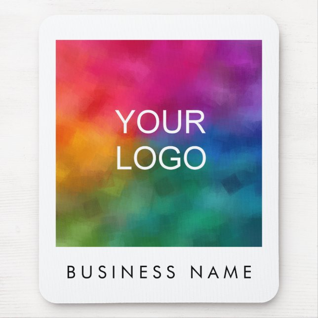 Tapis De Souris Ajouter Votre Entreprise Logo Image Texte Vertical (Devant)