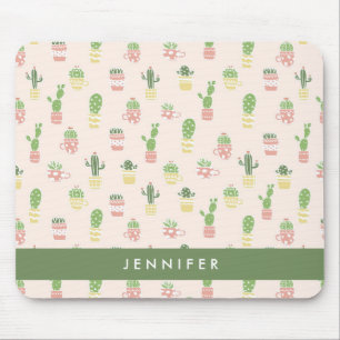 Tapis De Souris Ajoutez votre motif mignon nommé de cactus